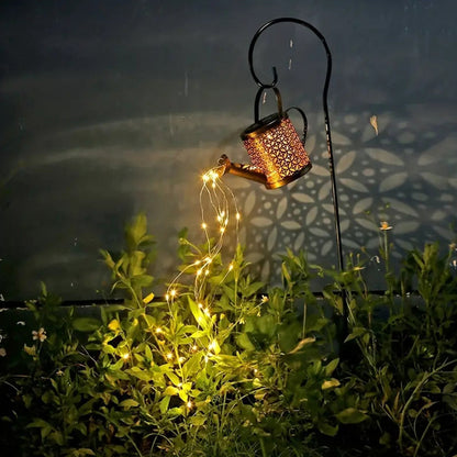 US Local 2 PCS LED Watering Can Solar Light Strings, Solar Lights Outdoor Decorative Lamp, Solar Lantern Outd