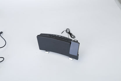 US Local 1 Pc Projection Alarm Clock With Radio Function Curved Screen LED Digital Alarm Clock With Dual Alarms 4 Dimmer 12-24 Hour USB Charging Port 180Degree Rotatable Projection