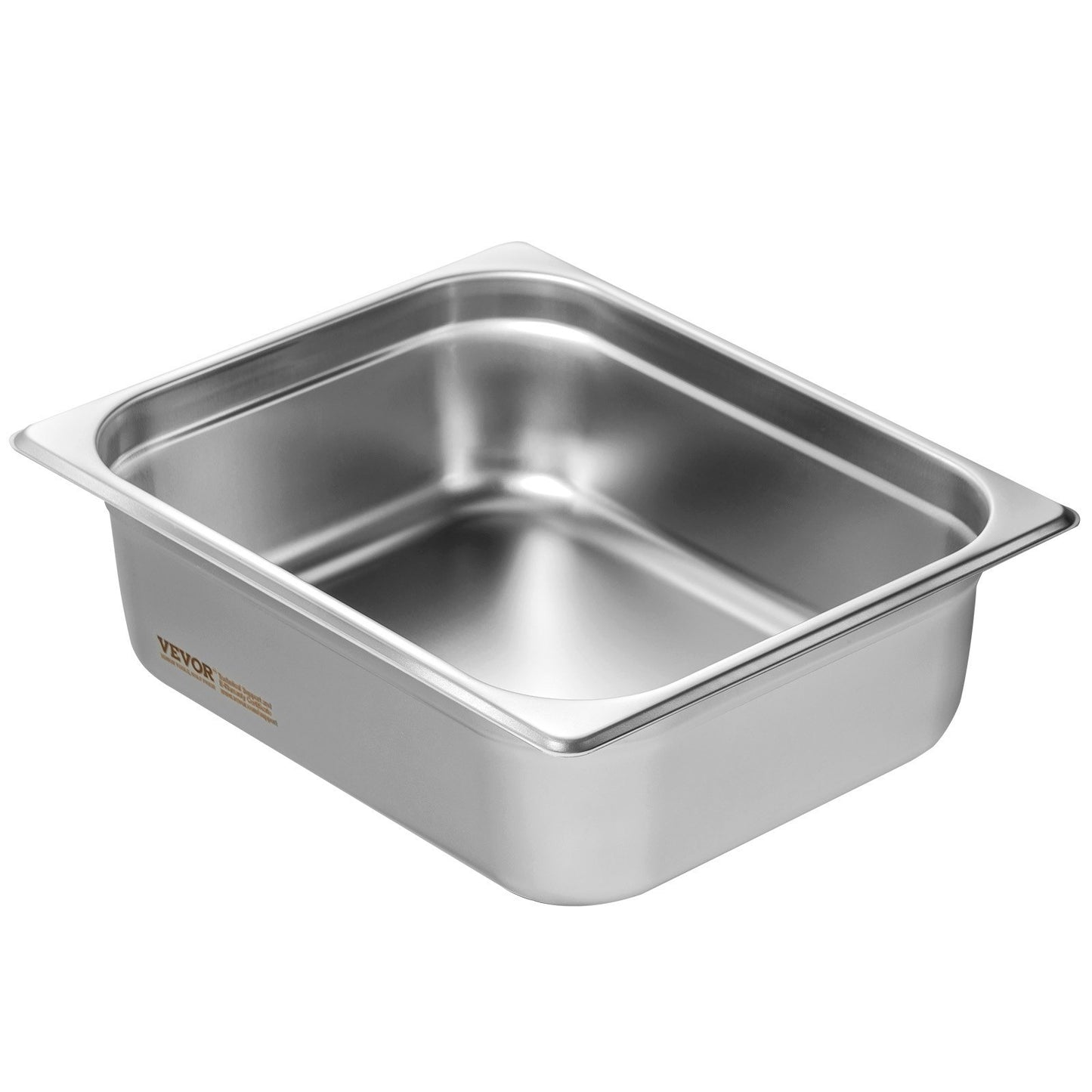 US Local 8 Pack Hotel Pans, Anti-Jam Steam Pan With Lid, 0.8mm Thick Stainless Steel Steam Table Pan, 4-Inch Deep Commercial Table Pan, Catering Storage Food Pan, For Industrial & Scientific