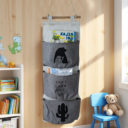 US Local Cartoon Three-layer Hanging Storage-Gray 5064