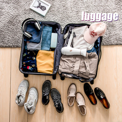 UK Local ABS Hard Shell Travel Trolley Suitcase 4 Wheel Luggage Set Hand Luggage, 24