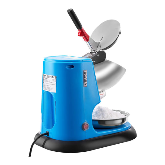 Commercial Ice Crusher 220LBSH Electric Snow Cone Maker Shaved Ice Blue