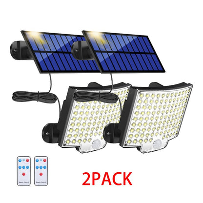 US Local Solar Outdoor Lights Waterproof, LED Security Lights With 16.5 Ft Cable, Motion Sensor Lights, Flood Light For Streets, Courtyards,Parking Garages