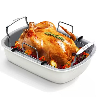 US Local High-Temperature Resistant Chicken Roasting Pan Heat-Resistant Fried Chicken Tray For Oven Baking