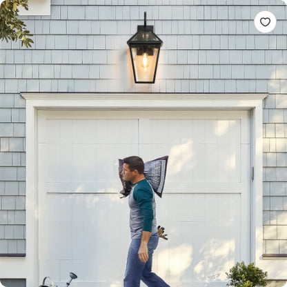 US Local 211 Pack Outdoor Wall Lantern Light   Modern Black Metal & Clear Glass Sconce For Porch, Patio, And Garden Lighting Bulb Not Included