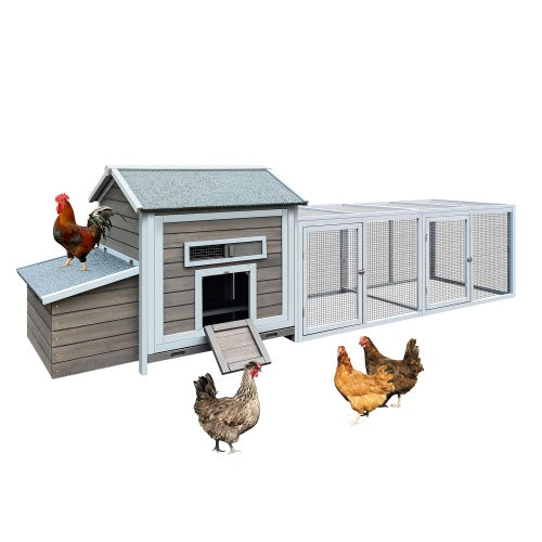 US Local 118 Inch Wooden Chicken Coop Outdoor Hen Coop Poultry Cage