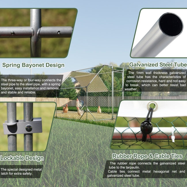 US Local 10x13 Foot Flat Top Chicken Coop