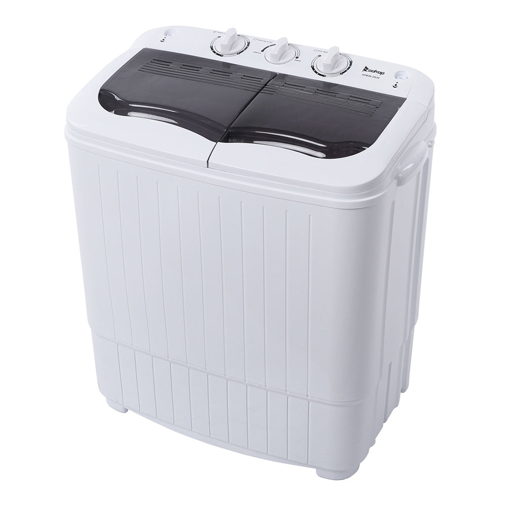 US Local US XPB35-ZK35 14.3 Lb Washing Machine, Double Drum With Drain Pump, Plastic, Semi-Automatic