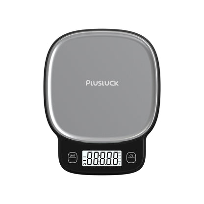 US Local High Precision 0.1g Digital Kitchen Scale - Capacity 5kg, 304 Stainless Steel Surface, Multi-function LCD Display, One-click Peeling