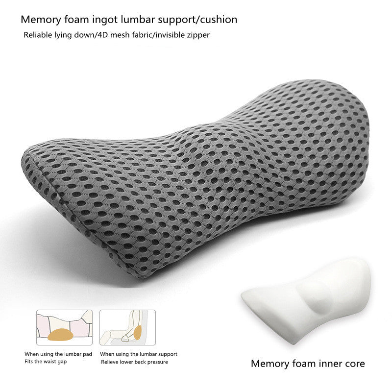 USA Local Lumbar Support Pillow For Side Sleepers Pregnancy Relieve Hip Coccyx Sciatica Pain Machine Chair Back Cushion Waist Car Seat