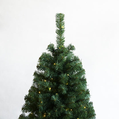 US Local Pre-Installed Illuminated Christmas Tree 6 Foot Faux Hinged Christmas Tree With Foldable Stand