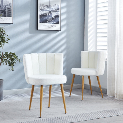 US Local Modern White Dining Chair 2-piece Set