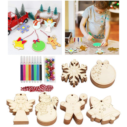 US Local Wooden Christmas Ornaments Blank Wooden Discs With Holes