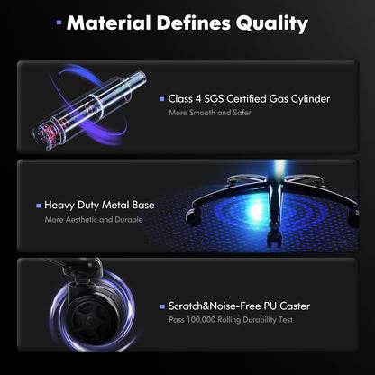 US Local Tall Gaming Chair 350lbs Racing Computer Gaming Chair