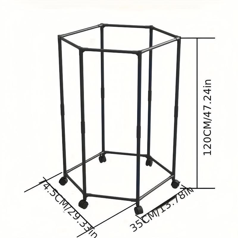 US Local Space-saving Hexagonal Metal Clothes Hanger. Sturdy And Freestanding. Multi-arm Design. Suitable For Bedrooms, Dormitories, And Balconies. Holds A Wide Range Of Clothing. Elegant Metal Frame.