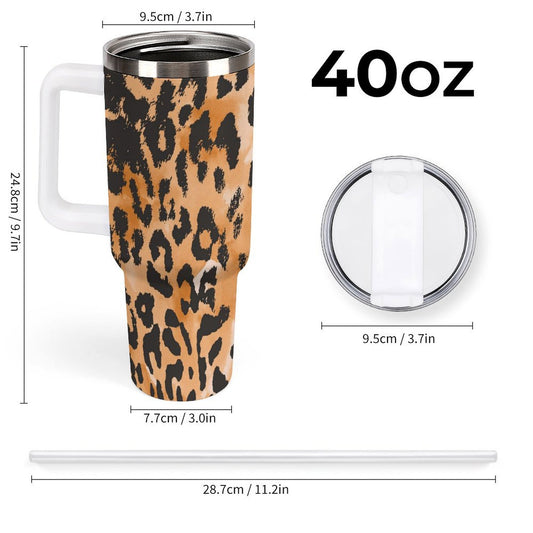 PHDT00398 POD US Local Tumbler 40 oz Large Capacity Car Cup Leopard