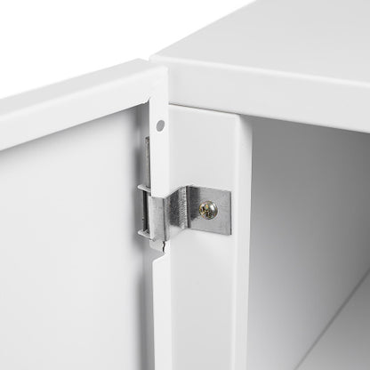 US Local Metal Printer Stand With Storage Small Space Mobile Printer Table With Door Adjustable Shelf Home Office Filing Cabinet On Wheels