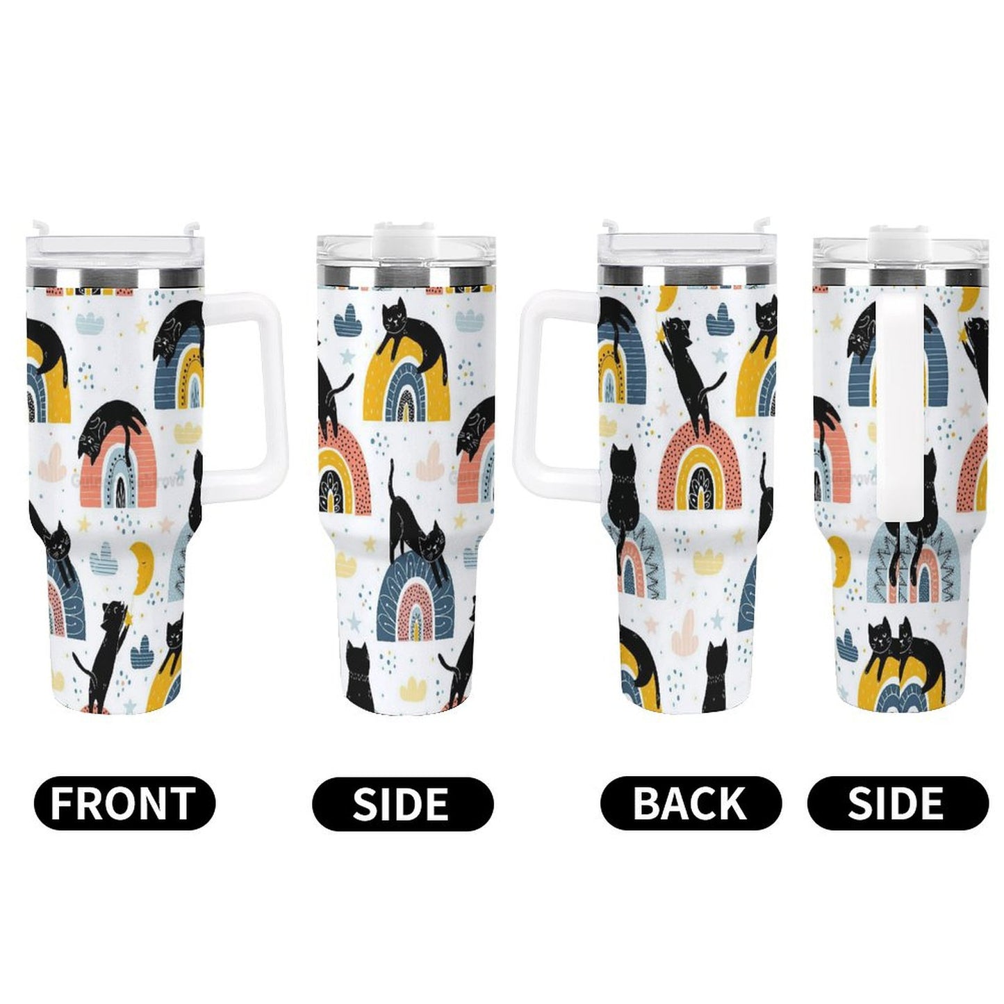 PHDT00244 POD US Local Tumbler 40 oz Large Capacity Car Cup Cat