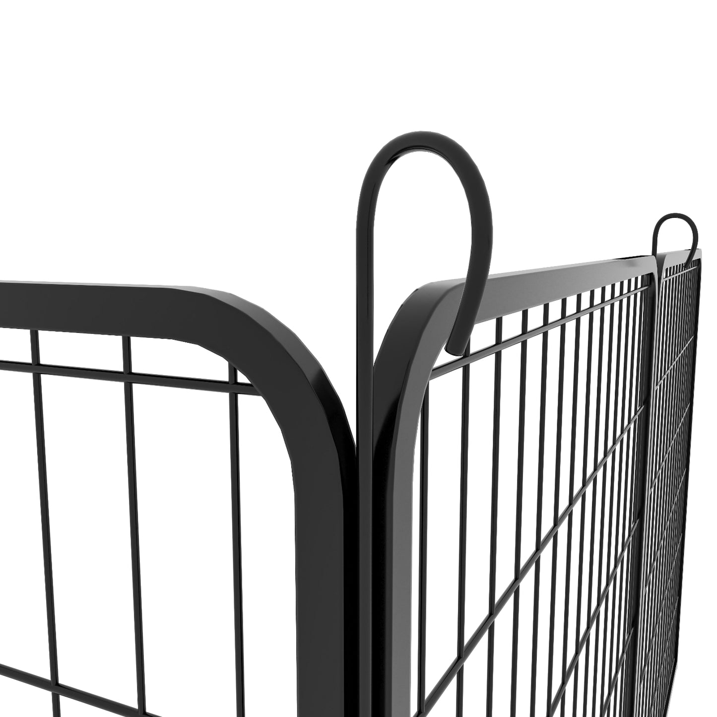 US Local 6 Panels Heavy Duty Metal Playpen With Door 39.37 H Dog Fence Pet Exercise Pen For Outdoor, Indoor