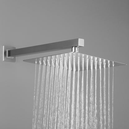 US Local 10 Inch Showerhead Bathroom Luxury Rain Shower Hybrid Shower Complete Combination Set Wall Mounted