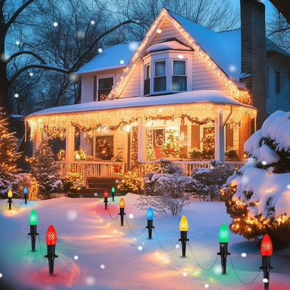 Christmas Solar C9 Strawberry Floor Plug Lights 20pcs