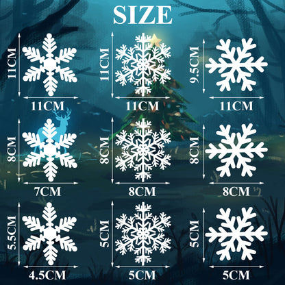 US Local 5 Sheets White Snowflake Static Sticker