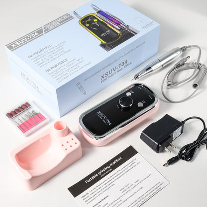 US Local Professional Rechargeable Electric Nail Drill 40000 RPM, Portable Nail File With Storage Stand For Acrylic Gel Polishing Removing - Easy To Use For Women, Manicure At Home DIY Or Salon