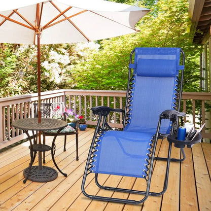 US Local Zero Gravity Chair Cup Holder Clip On Side Tray W Beverage Can Mobile Devices Slots