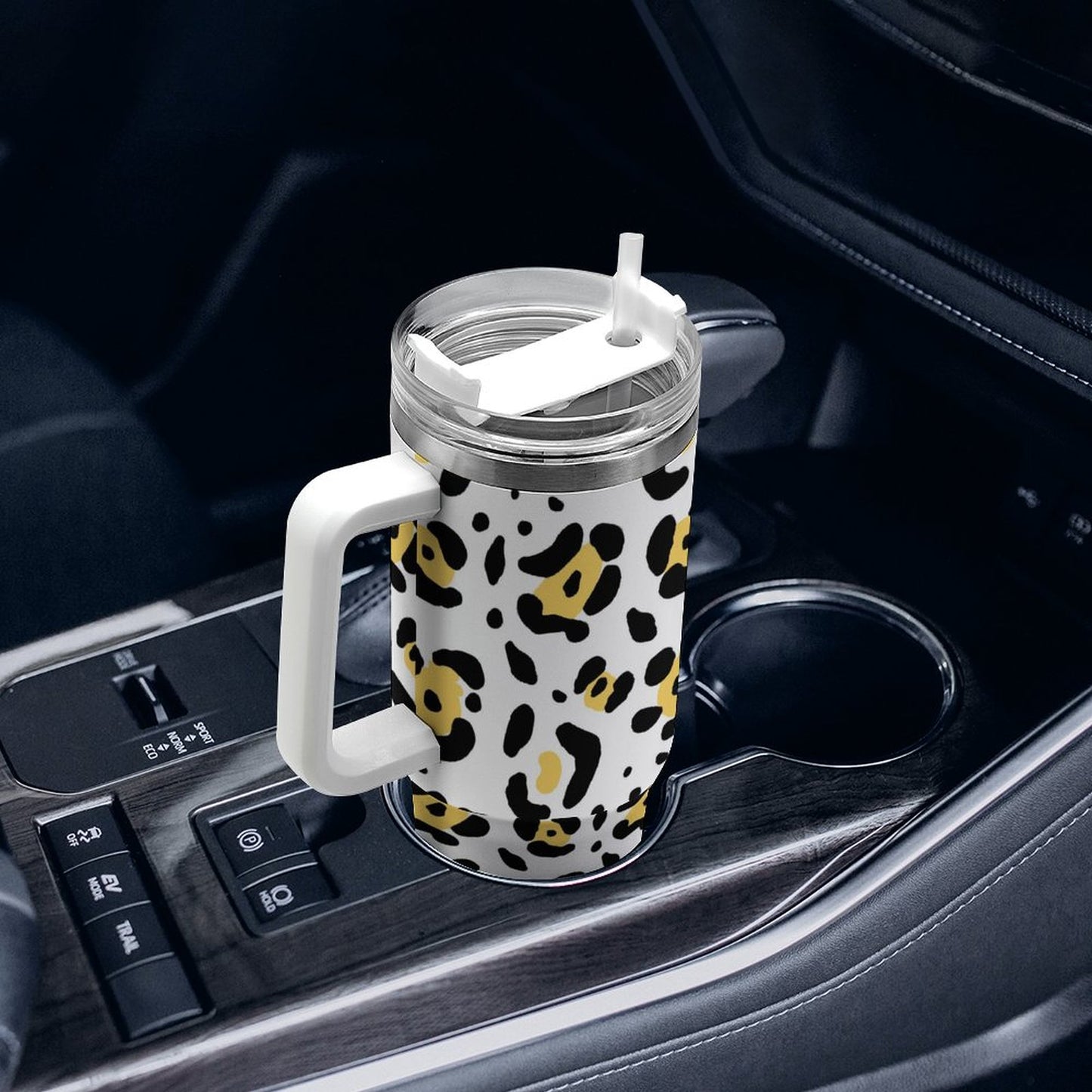PHDT00224 POD US Local Tumbler 40 oz Large Capacity Car Cup Animal  Leopard