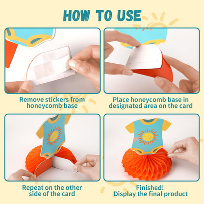 US Local 14 Pcs Here Comes The Son Baby Shower Decor, Baby Shower Honeycomb Centerpieces Set For Tables Here Comes The Son Sunshine Decorations Boho Rainbow Sun Gender Reveal Party Favors Supplies Clearance