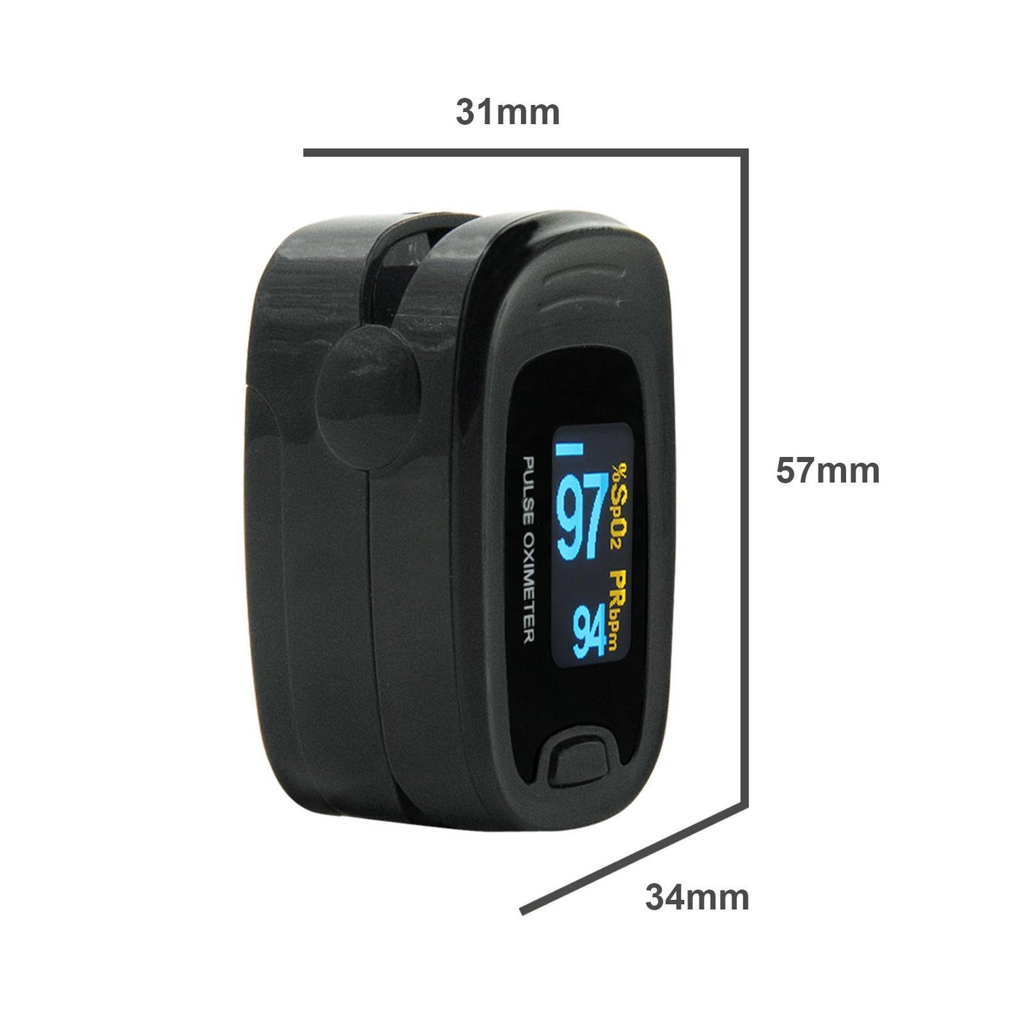US Local Finger-clip Pulse Oximeter, Blood Oxygen Saturation And Heart Rate Monitoring, With Soft Case, FDA Approved