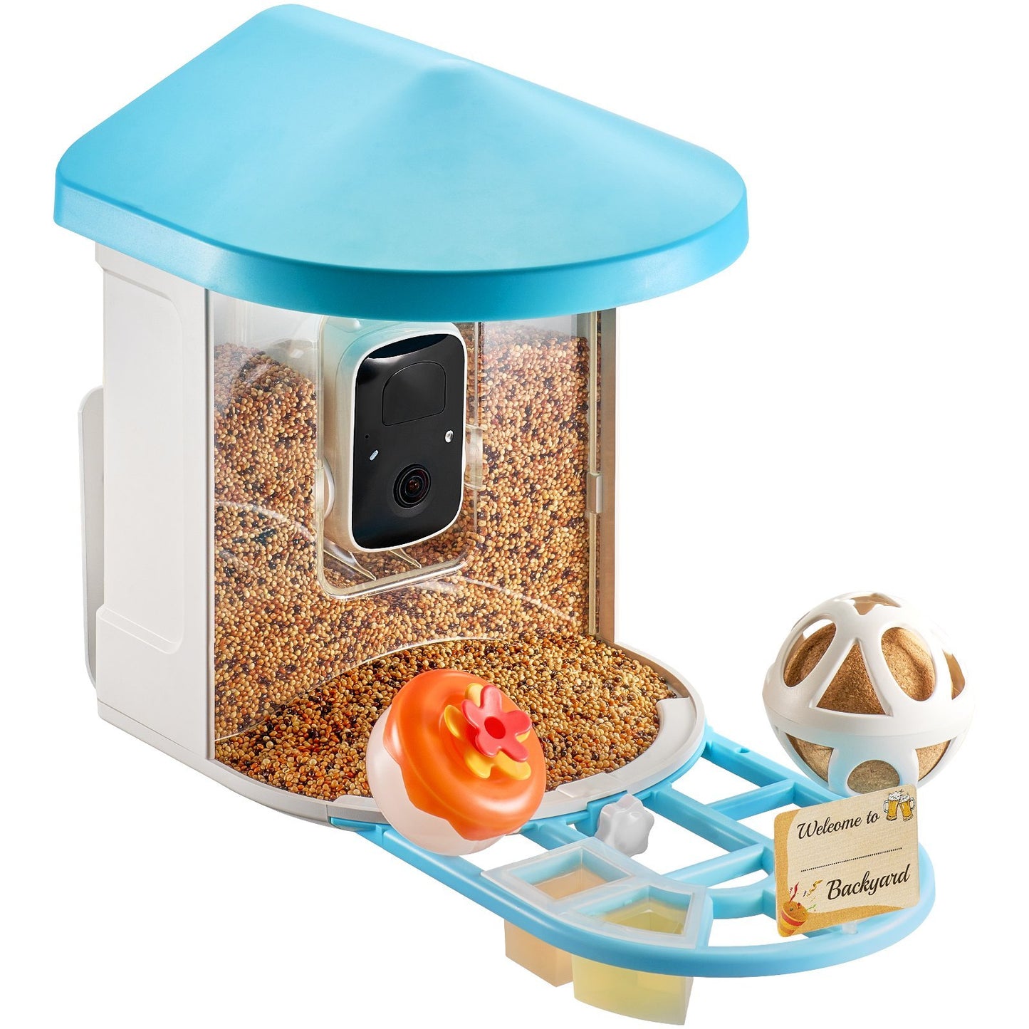 US Local VEVOR Smart Bird Feeder With Camera 2K HD AI Identify Bird Species Auto Capture
