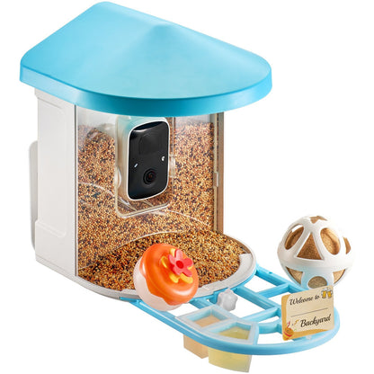 US Local VEVOR Smart Bird Feeder With Camera 2K HD AI Identify Bird Species Auto Capture