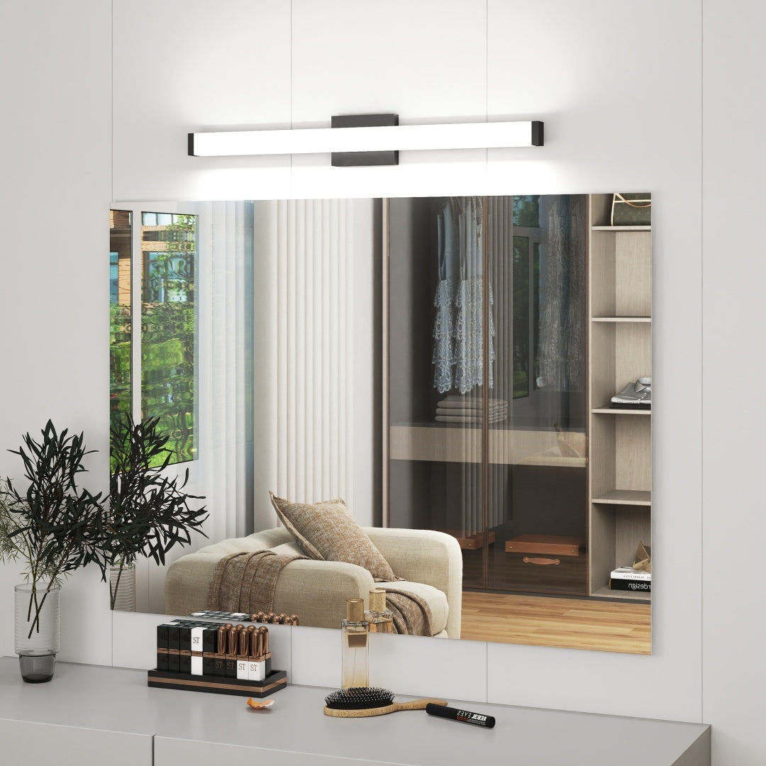 US Local Bathroom Vanity Light Black - 33 Inch Modern Vanity Lights For Bathroom - 18W LED Bath Lights Over Mirror Cool White Light 6000K