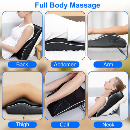 US Local 1Pc Back Massager With Heat 3D Kneading Massage Pillow Shiatsu Full Body Massager For Back Neck Waist Arm Abdomen Calf