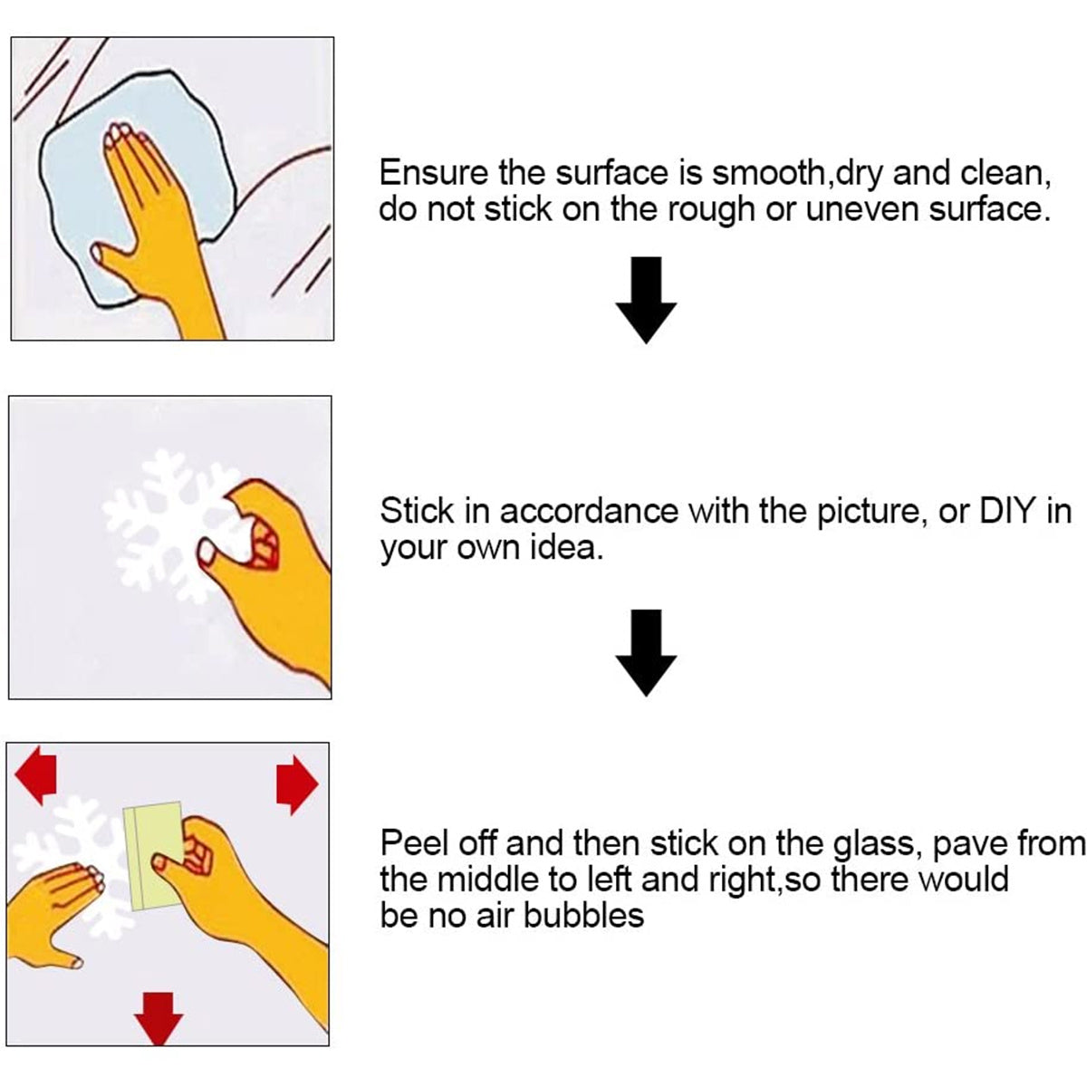 US Local 5 Sheets 135 Pcs Christmas White Snowflakes Window Clings 3 Designs Snowflake Static Stickers Winter Snow Flakes Clings For Christmas New Year Home Office Winter Holiday Party Decal