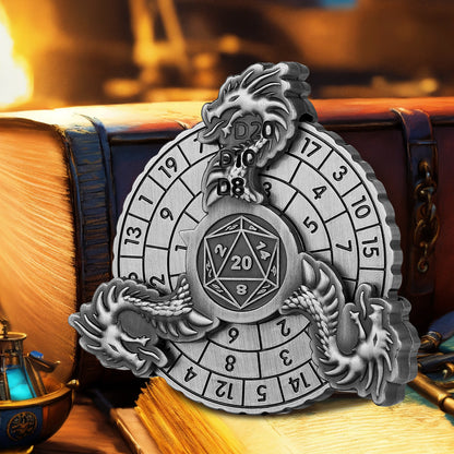 US Local Retro Fantasy Style Turntable Dice Gift Box Set, Essential Creative Accessories For Board Games, Multi-faceted RPG Dice And Circular Scale Design - Advanced Tabletop Game Accessories And Collectibles