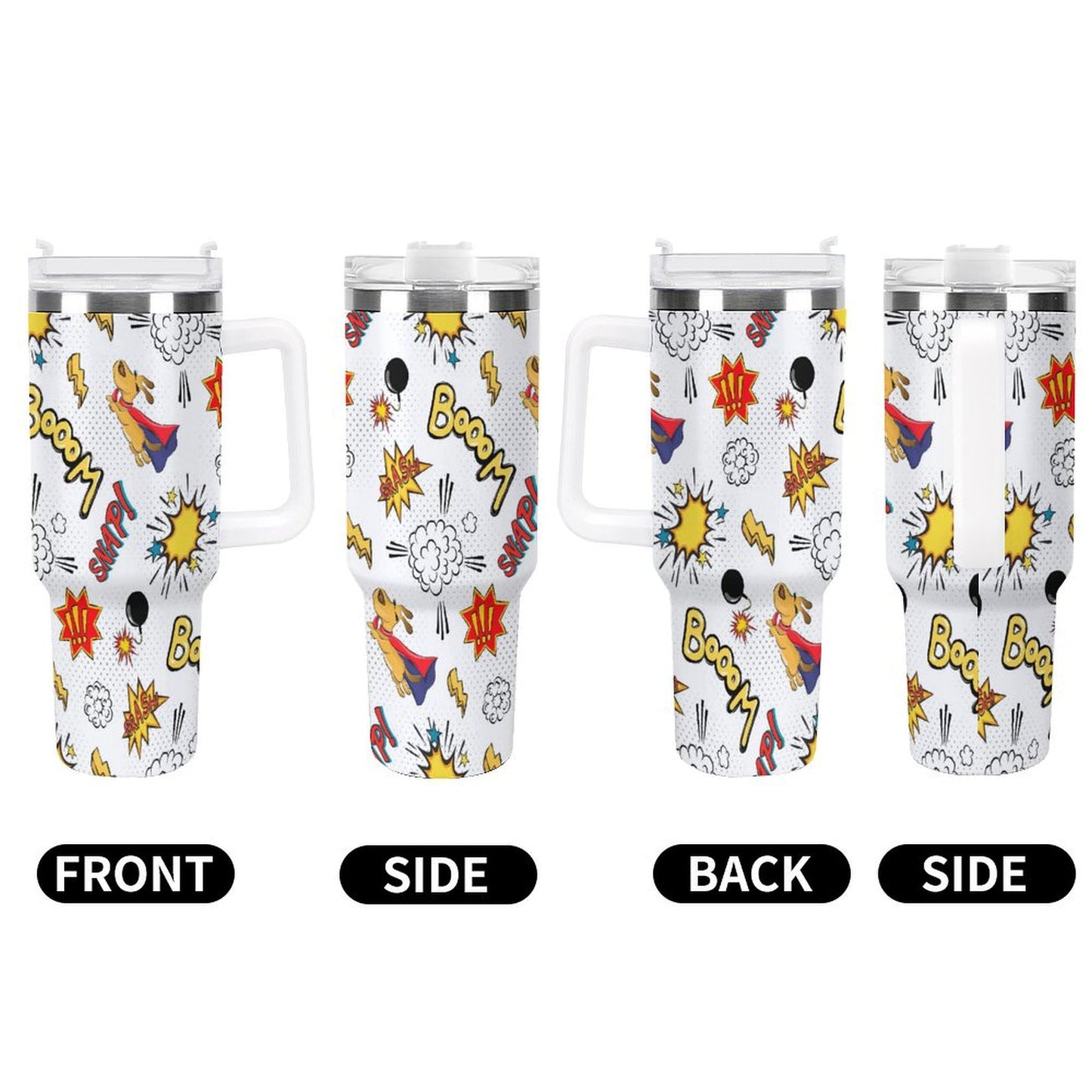 PHDT00493 POD US Local Tumbler 40oz Large Capacity Car Cup Dog