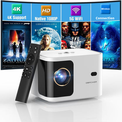 US Local DBPOWER H89 720P Projector With Motorized Focus 5G-It, Not Be Shipped On Weekends