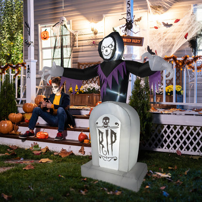 US Local Grim Reaper And Grave, Halloween Inflatable Decoration 12V