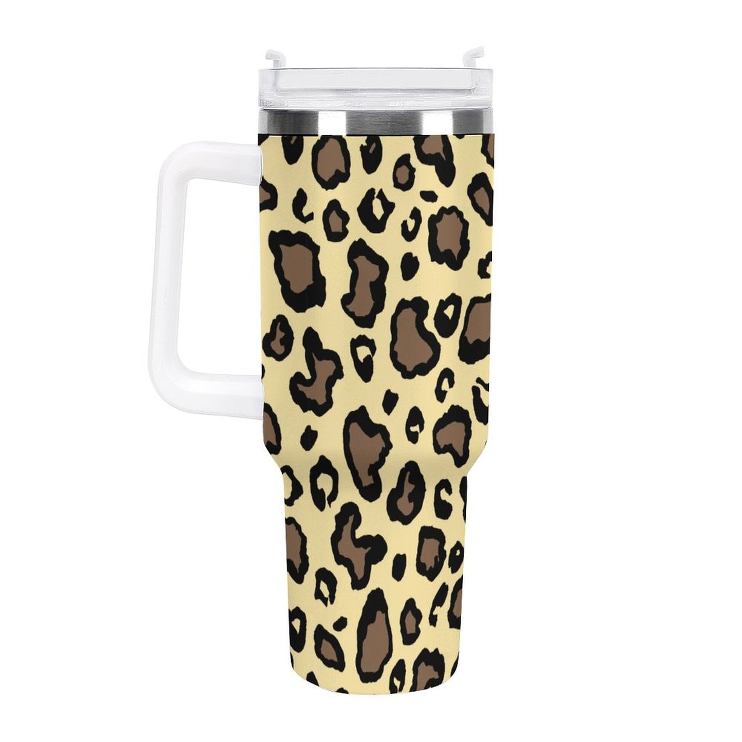 PHDT00479 POD US Local Tumbler 40 oz Large Capacity Car Cup Yellow Leopard