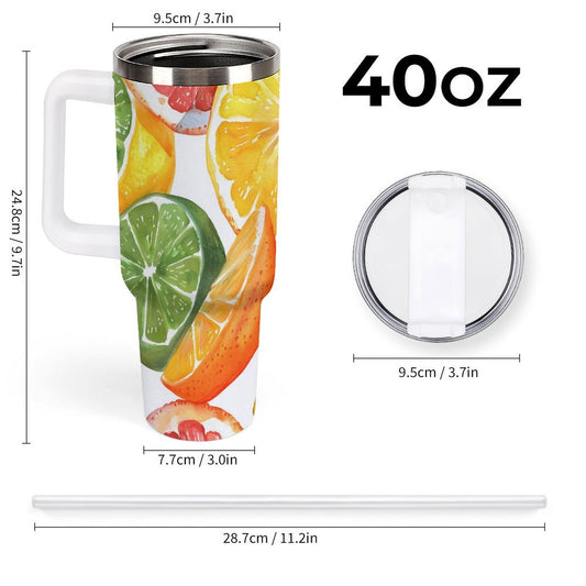PHDT00492 POD US Local Tumbler 40oz Large Capacity Car Cup Summer, Lemon