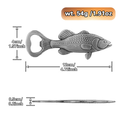 US Local Creative Sea Bass Bottle Opener With Velvet Bag , Exclusive Gift For Fishing Enthusiasts, Bar Tool For Beer Enthusiasts, Ideal For Home And Bar Use, Novel Bar Accessories For Opening Beer