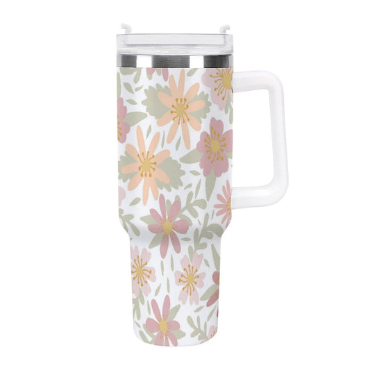 PHDT00375 POD US Local Tumbler 40 oz Large Capacity Car Cup Flowers, Warm Cozy