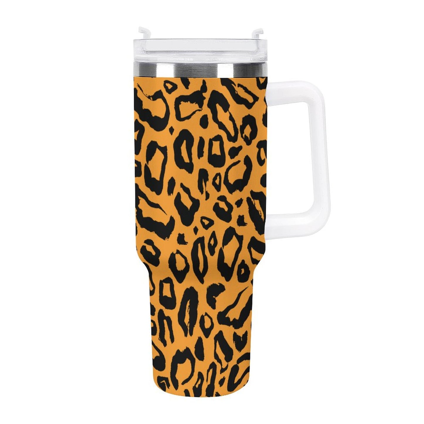 PHDT00478 POD US Local Tumbler 40 oz Large Capacity Car Cup Yellow Leopard