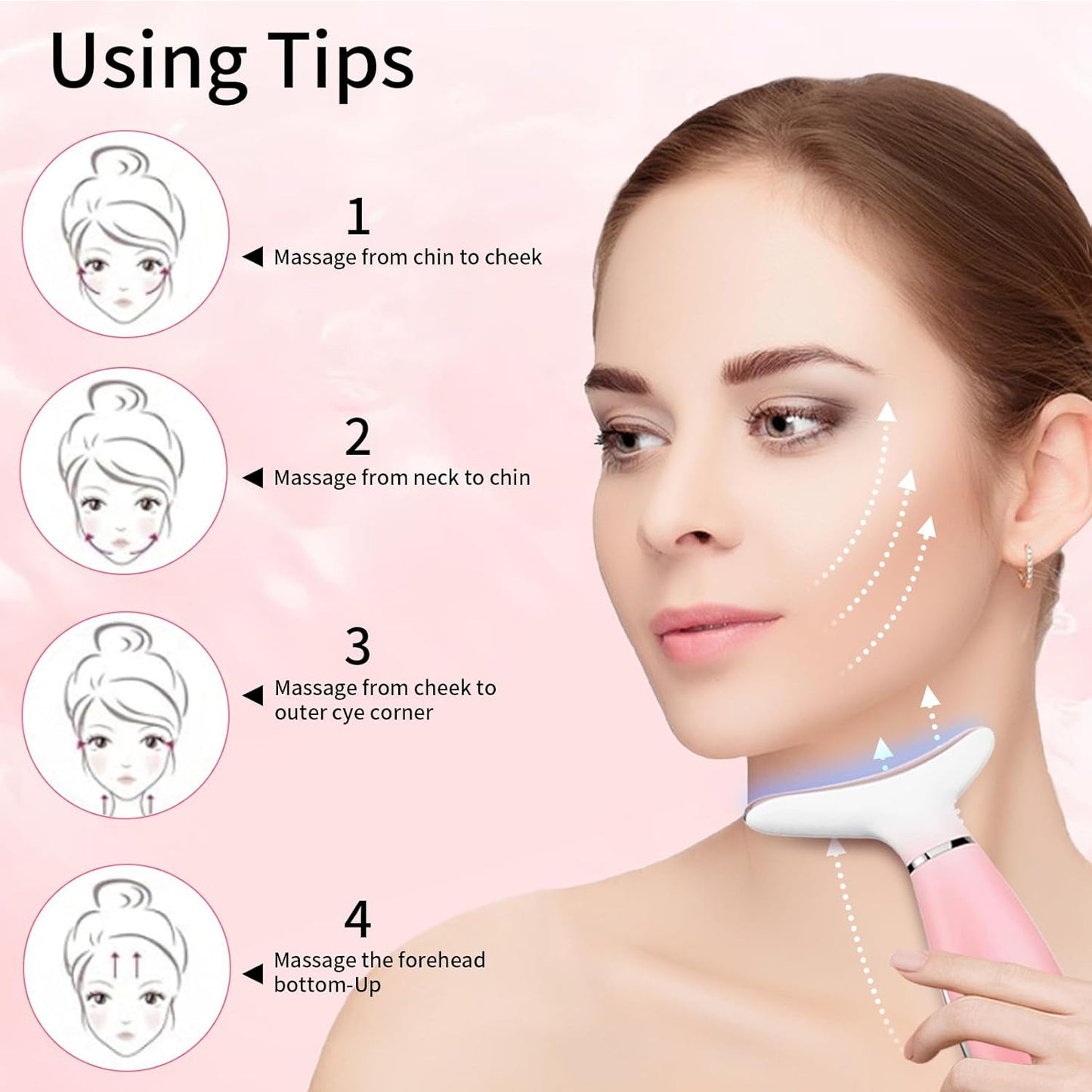US Local Neck Face Massager, Skin Care Face Massage Tool, 3-in-1 Facial Massager, Face Sculpting Tool With Thermals, Vibration