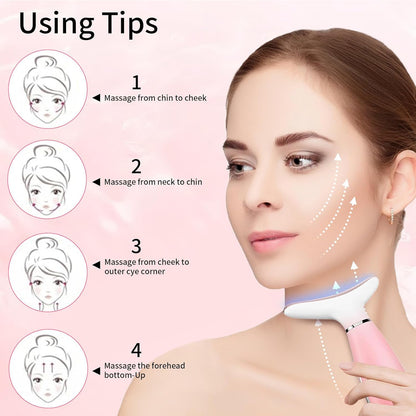 US Local Neck Face Massager, Skin Care Face Massage Tool, 3-in-1 Facial Massager, Face Sculpting Tool With Thermals, Vibration