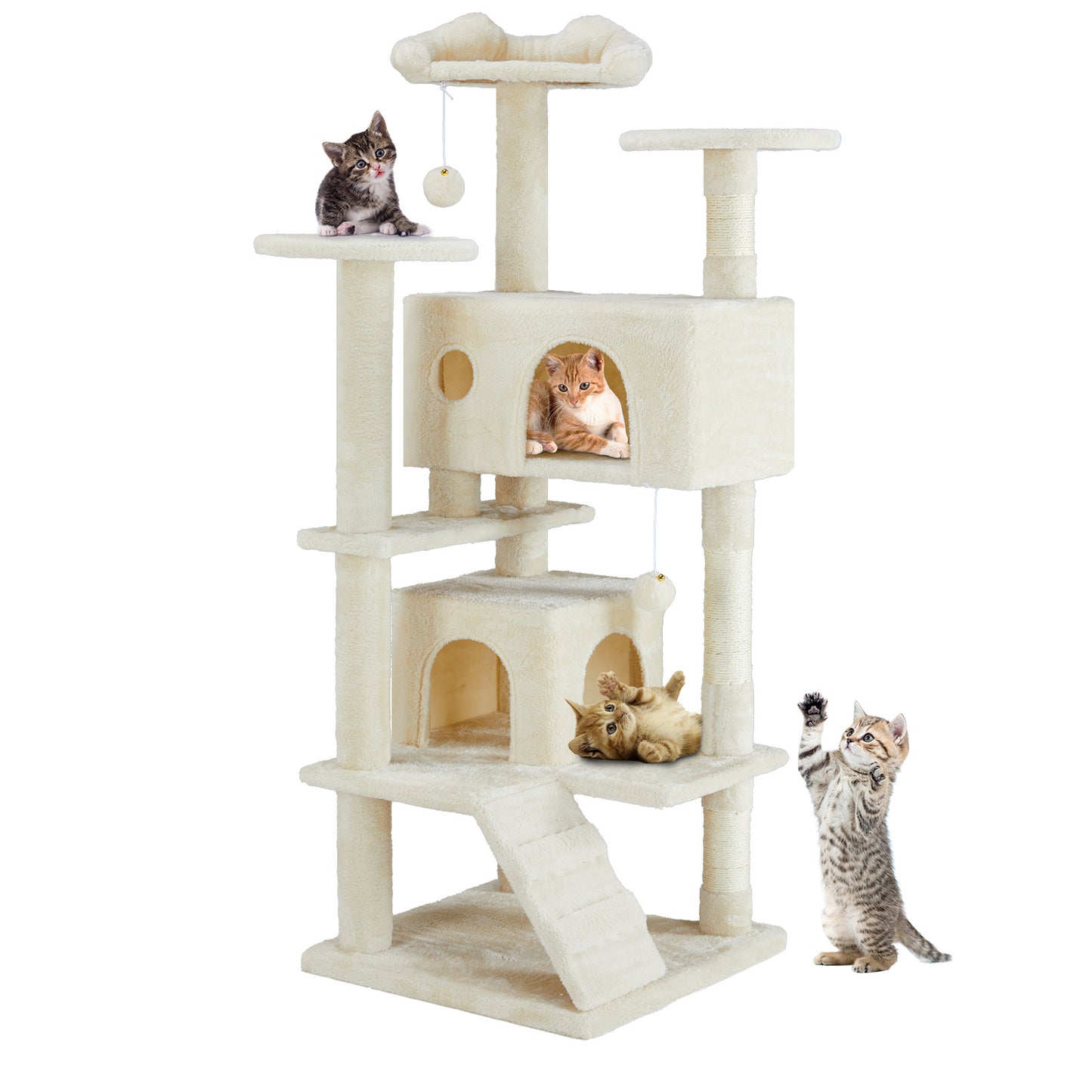 US Local Multi Functional Cat Treehouse Cat Climbing Frame