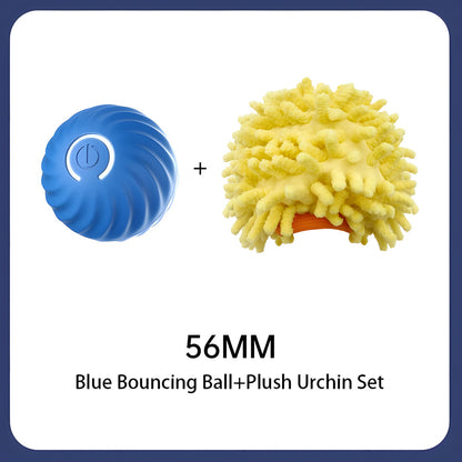 US Local Interactive Bouncing Ball For Dogs,Automatic Smart Toy, Self-moving Rotating Stimulating Pet Entertainment, Noise-Reducing Urchin Cover,USB Rechargeable Dog Toy, Dog Electric Interactive Toy