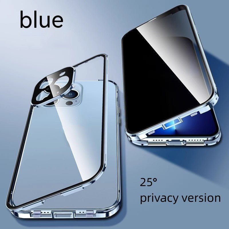 USA Local Peep-proof Magnetic Glass Double-sided Buckle Phone Case